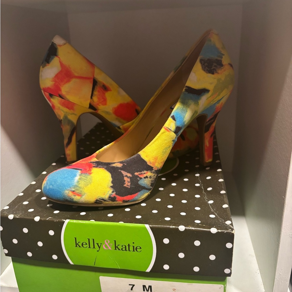 Kelly & Katie Vibrant Multicolor Heels